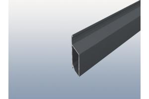 Alu Rhombusprofil mit Montagesteg 16mm in anthrazit (DB703)